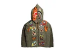 BAPE X READYMADE TIGER SHARK DOWN JACKET-GREEN