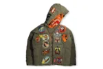 BAPE X READYMADE TIGER SHARK DOWN JACKET-GREEN