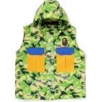 BAPE WOODLAND CAMO 4WAY HOODIE JACKET KIDS-GREEN