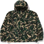 BAPE HOODIE MARBLING CAMO NYLON JACKET MENS