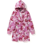 BAPE MARBLE CAMO SHIRRED WAIST HOODIE LADIES