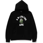 BAPE HOODIE ABC CAMO COLLEGE ORGANIC COTTON PULLOVER