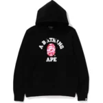 BAPE HOODIE ABC CAMO COLLEGE ORGANIC COTTON PULLOVER