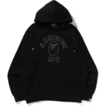 BAPE RHINESTONE COLLEGE PULLOVER HOODIE MENS