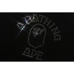 BAPE RHINESTONE COLLEGE PULLOVER HOODIE MENS