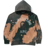 BAPE TIE DYE COLLEGE RELAXED FIT PULLOVER HOODIE MENS