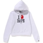 BAPE HOODIE I LOVE PULLOVER LADIES