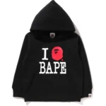 BAPE HOODIE I LOVE BAPE PULLOVER HOODIE KIDS-BLACK