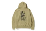 BAPE X URSUS LOOSE FIT ZIP UP HOODIE-BEIGE