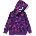 BAPE COLOR CAMO SHARK ZIP HOODIE KIDS