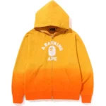 BAPE OLLEGE GRADATION FULL ZIP HOODIE MENS