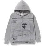 BAPE HOODIE OVER PRINTED ZIP HOODIE KIDS