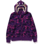 BAPE COLOR CAMO DOUBLE SHARK FULL ZIP HOODIE MENS