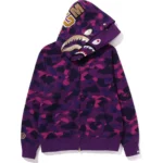 BAPE COLOR CAMO DOUBLE SHARK FULL ZIP HOODIE MENS