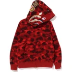 BAPE COLOR CAMO DOUBLE SHARK FULL ZIP HOODIE MENS