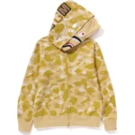 BAPE COLOR CAMO DOUBLE SHARK FULL ZIP HOODIE MENS