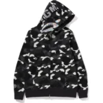 BAPE CITY CAMO SHARK FULL ZIP HOODIE MENS