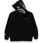 BAPE HOODIE INK CAMO SHARK ZIP HOODIE MENS