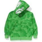 BAPE HOODIE INK CAMO SHARK ZIP HOODIE MENS