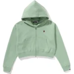 BAPE APE HEAD ONE POINT CROPPED ZIP HOODIE LADIES