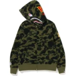 BAPE 1ST CAMO 2ND SHARK FULL ZIP HOODIE