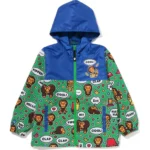 BAPE BABY MILO SPEECH BALLOON COLOR BLOCK HOODIE KIDS-MULTI