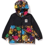 BAPE ALL BABY MILO STA HOODIE JACKET KIDS-MULTI