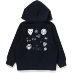 BAPE KIDS X CHOCOMOO ZIP HOODIE KIDS-NAVE