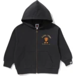 BAPE BABY MILO ZIP HOODIE RELAXED FIT KIDS-DARK GRAY