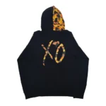 Bape Hoodie x XO Shark Full Zip Hoodie Camo Black