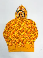 Bape x PUBG Shark Full Zip Hoodie-YELLOW