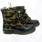 BAPESTA x Dr Marten 8 eyelet camo boots-BLACK