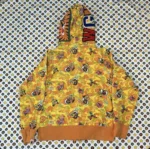 Bape x SpongeBob Shark Full Zip Hoodie-YELLOW