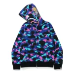 Bape Hoodie x Kid Cudi Shark Full Zip Up Hooded Sweatshirt-Multi