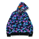 Bape Hoodie x Kid Cudi Shark Full Zip Up Hooded Sweatshirt-Multi