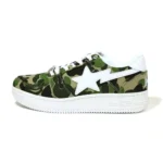 ABC CAMO CANVAS BAPESTA LOW SNEAKERS-GREEN