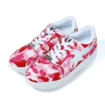 BAPESTA Low Abc Camo 20th Anniversary Shoes-RED