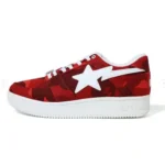 BAPESTA M2 Low Camo Shoes-RED