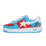 BAPESTA X MARVEL CAPTAIN AMERICA SHOES-BLUE