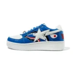 BAPESTA Shark Low Sneakers-BLUE