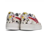 BAPESTA Sk8 Low Splash Ink Shoes-WHITE