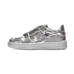 BAPESTA Sora Yamaki Sk8 Low Shoes- Silver Shine