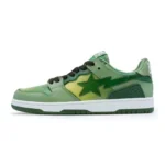 BAPE® SK8 STA #5 LOW SNEAKERS-BAPESTA GREEN