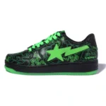 Razer X Bapesta Neon Camo Shoes-Green