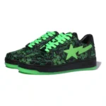 Razer X Bapesta Neon Camo Shoes-Green