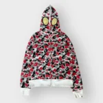 Bape x Ultraman Full Zip Camo Hoodie-RED