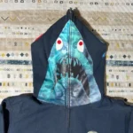 BAPE x JAWS FULL ZIP HOODIE-NAVY