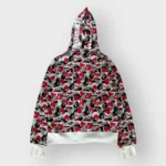 Bape x Ultraman Full Zip Camo Hoodie-RED